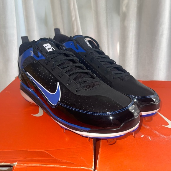 Nike Air Show Elite 2 Men’s SZ 12.5 Black&Blue Baseball Cleats Brand New W/Box